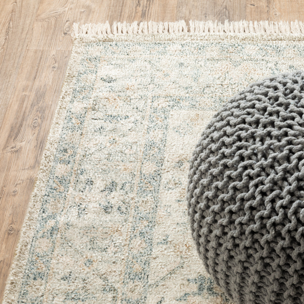 Unique Hand - Loomed Stain - Resistant Oriental Area Rug with Fringe for Stylish Spaces