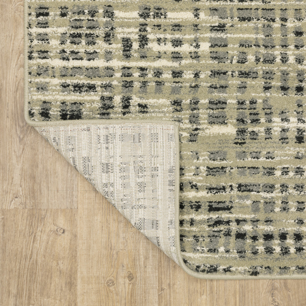 Stylish and Contemporary Geometric Power Loom Runner Rug with Stain-Resistant Feature, Soft Texture, Ideal for Family Homes with Kids and Pets
