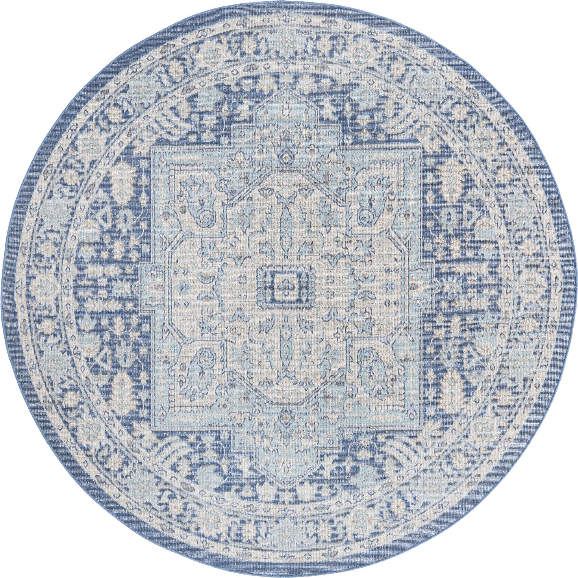 Exquisite Whitney Medallion Area Rug with Enchanting Floral Design, Durable and Easy - to - Maintain for Your Ideal Home Decor