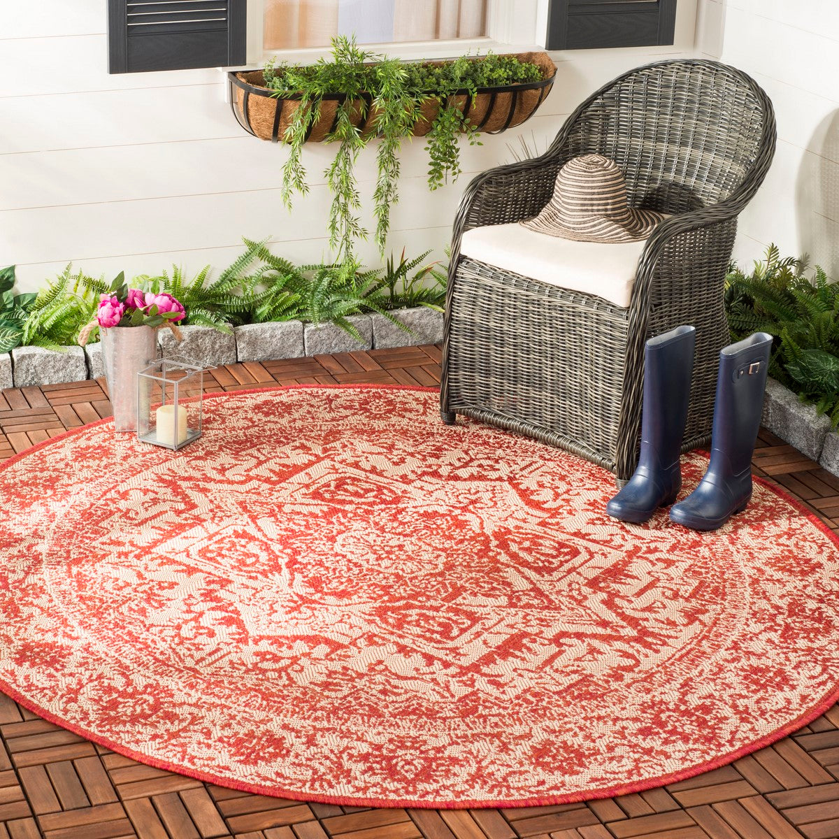Stylish and Long - lasting Polypropylene Loomed Beach Area Rug for Indoor/Outdoor Use