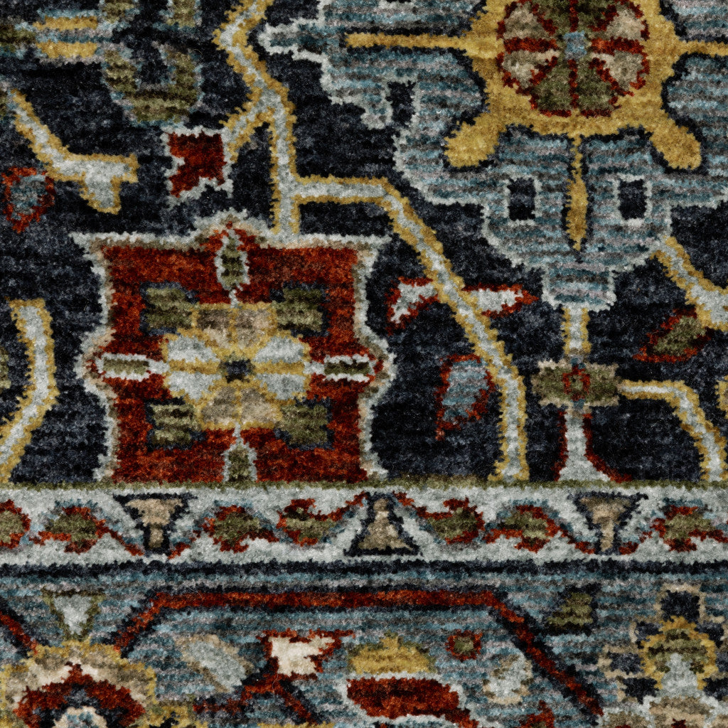 Stylish and Colorful Stain-Resistant Oriental Power Loom Runner Rug with Fringe, Ideal for Kid and Pet Spaces