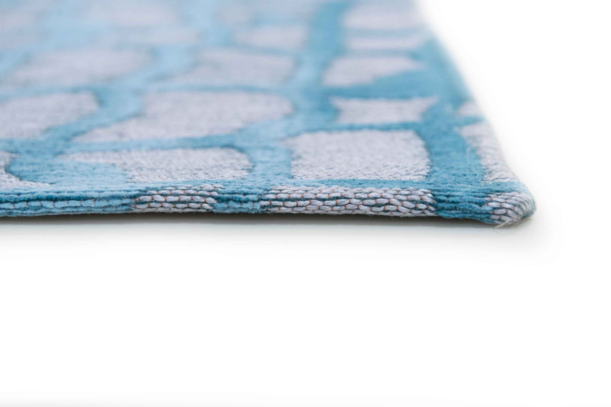 Gorgeous 3' x 5' Blue and Gray Abstract Anti-Slip Area Rug for Contemporary Home Decor