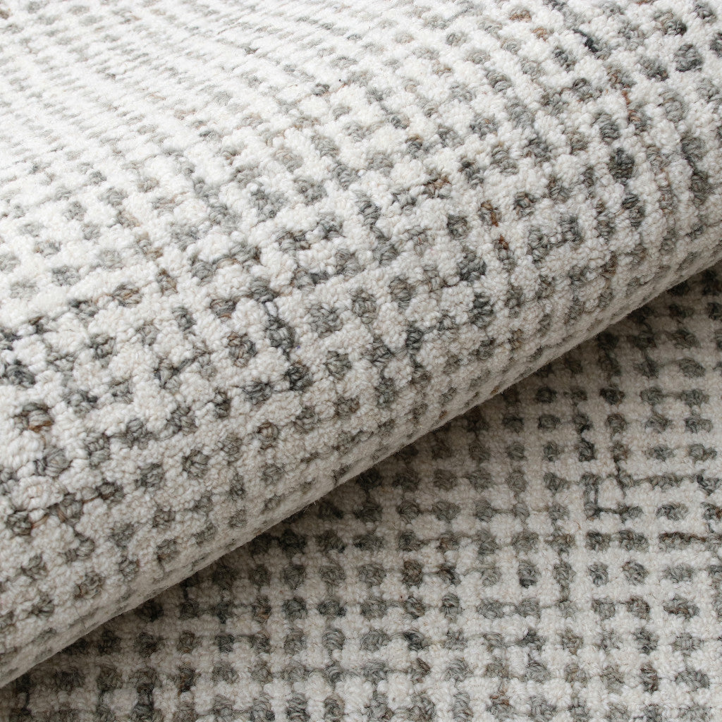 Handmade Blue and Ivory Wool Area Rug - Cozy, Stylish for Neutral Home Decor