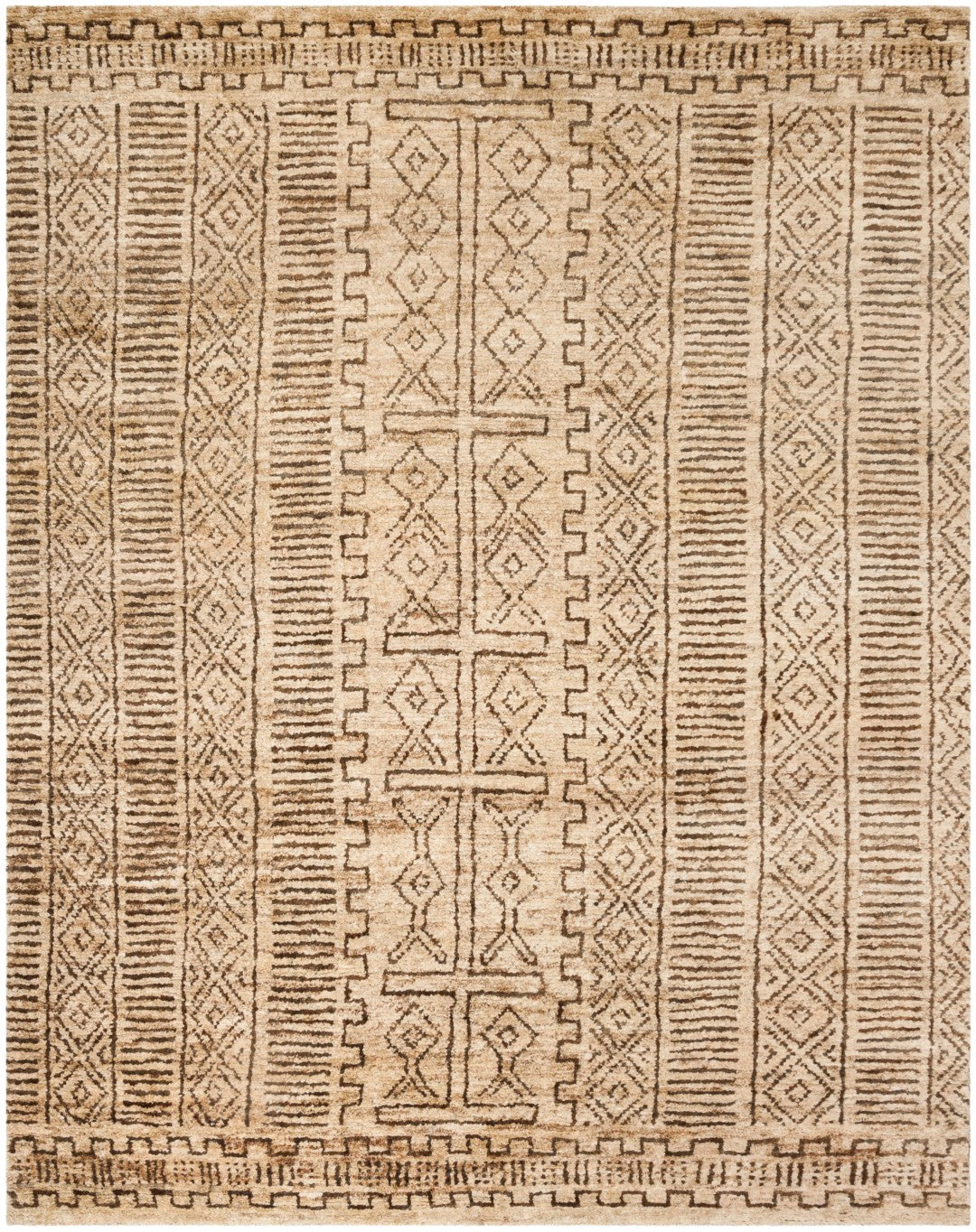 Luxurious Hand-Knotted Jute Rug from Kenya for Elegant Home Comfort