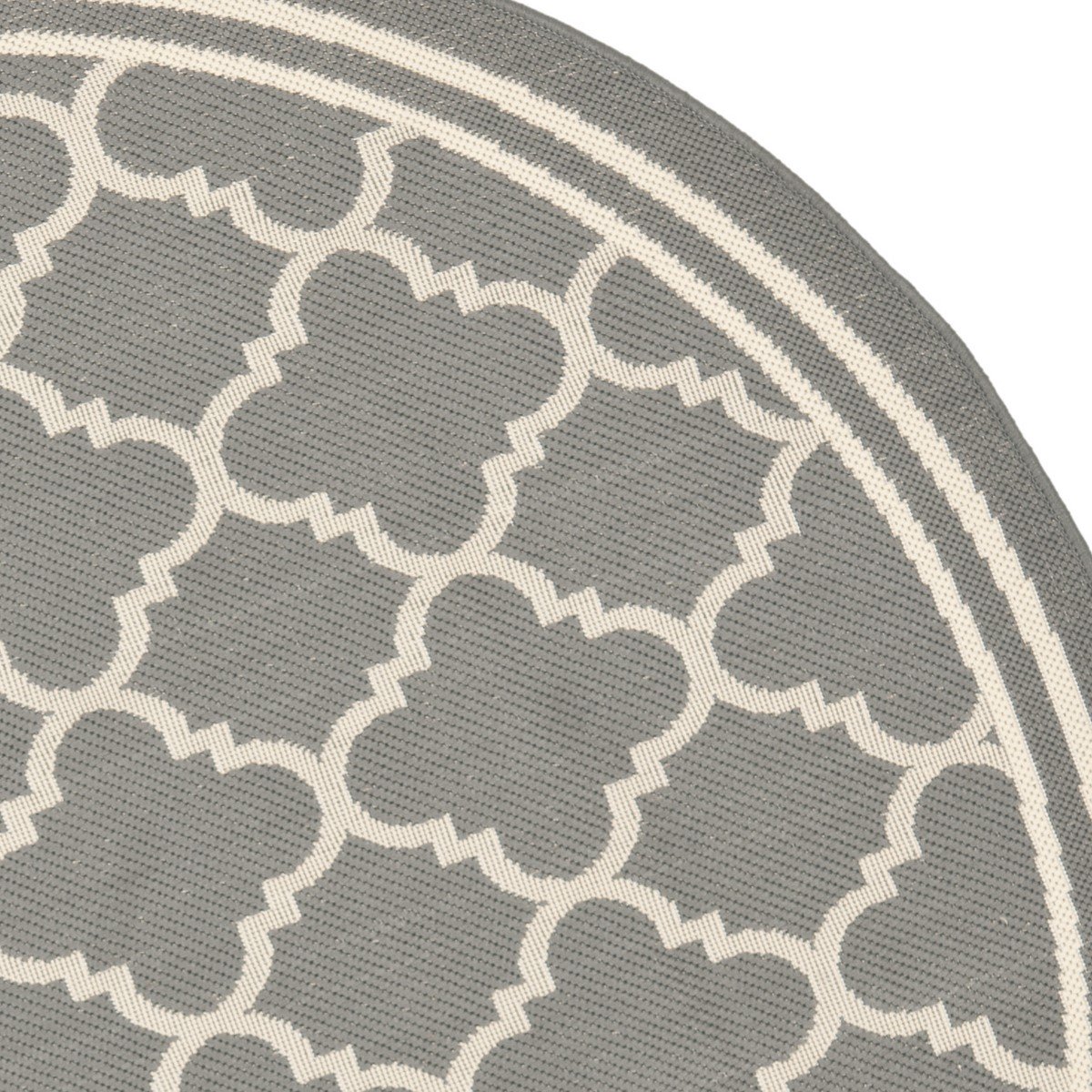 Stylish Courtyard Quatrefoil Pattern Indoor and Outdoor Area Rug with Weather-Resistant and Easy-Clean Features and Elegant Design
