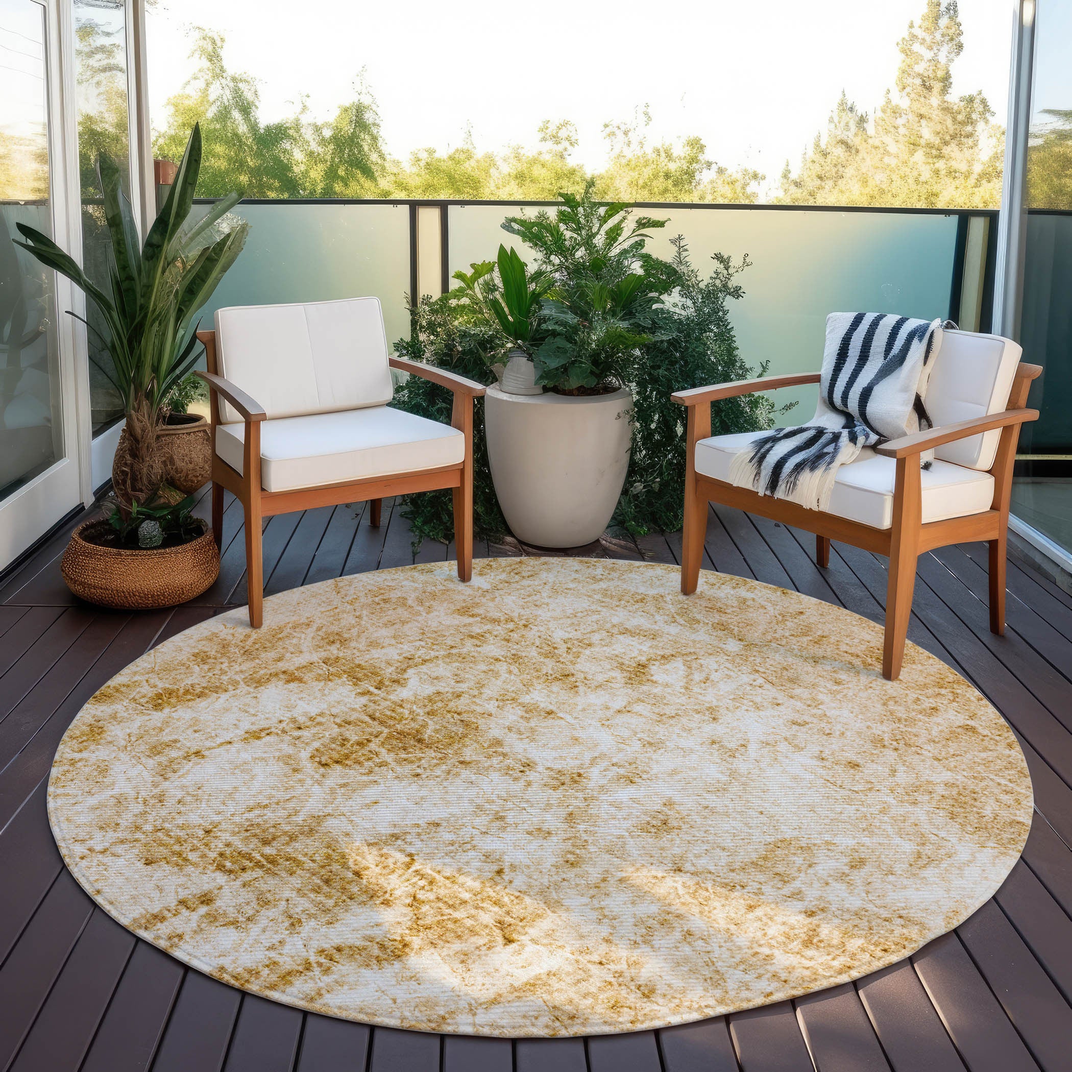Stylish and Contemporary Lime Green Abstract Washable, Stain-Resistant, and Non-Slip Outdoor Area Rug for Home Decor Use