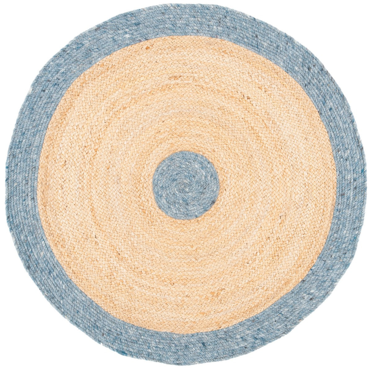 Exquisite Braided Hand-Woven Contemporary Floor Rug - An Eco-Friendly Blend of Jute, Wool, and Cotton for Elegant Interior Decor