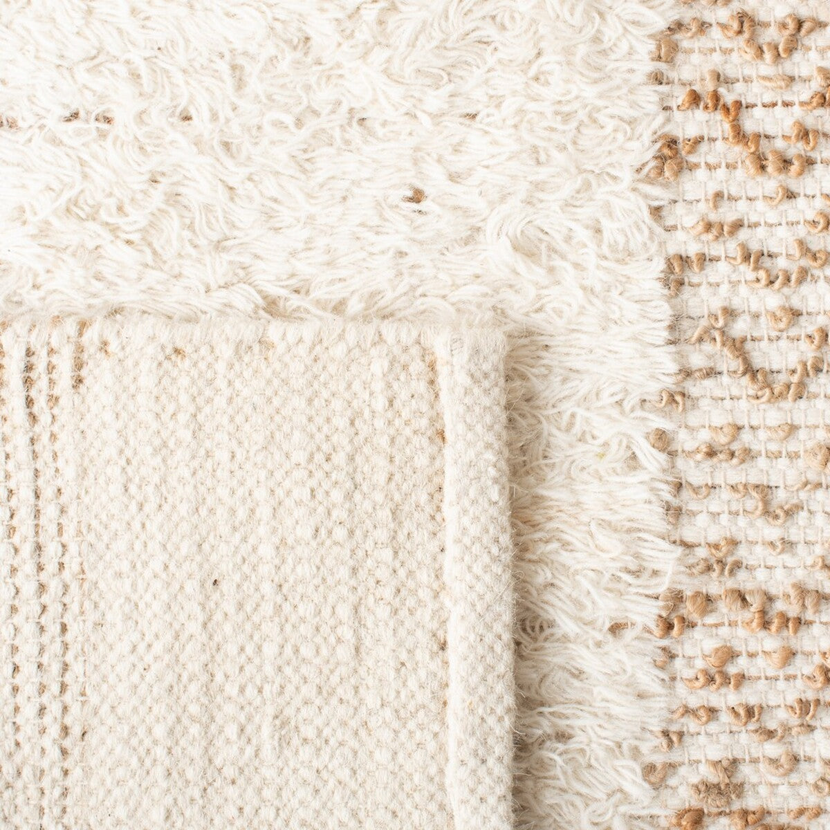 Luxurious Hand - Woven Contemporary Rug: 65% Wool, Jute & Cotton Blend for Every Space