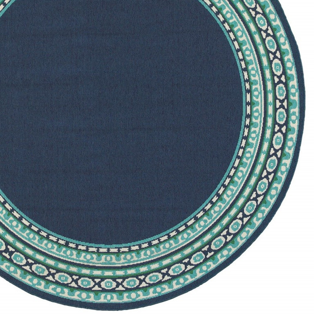 Stylish Outdoor and Indoor Decor - Vibrant Blue and Green Polypropylene Area Rug for Fashionable Spaces