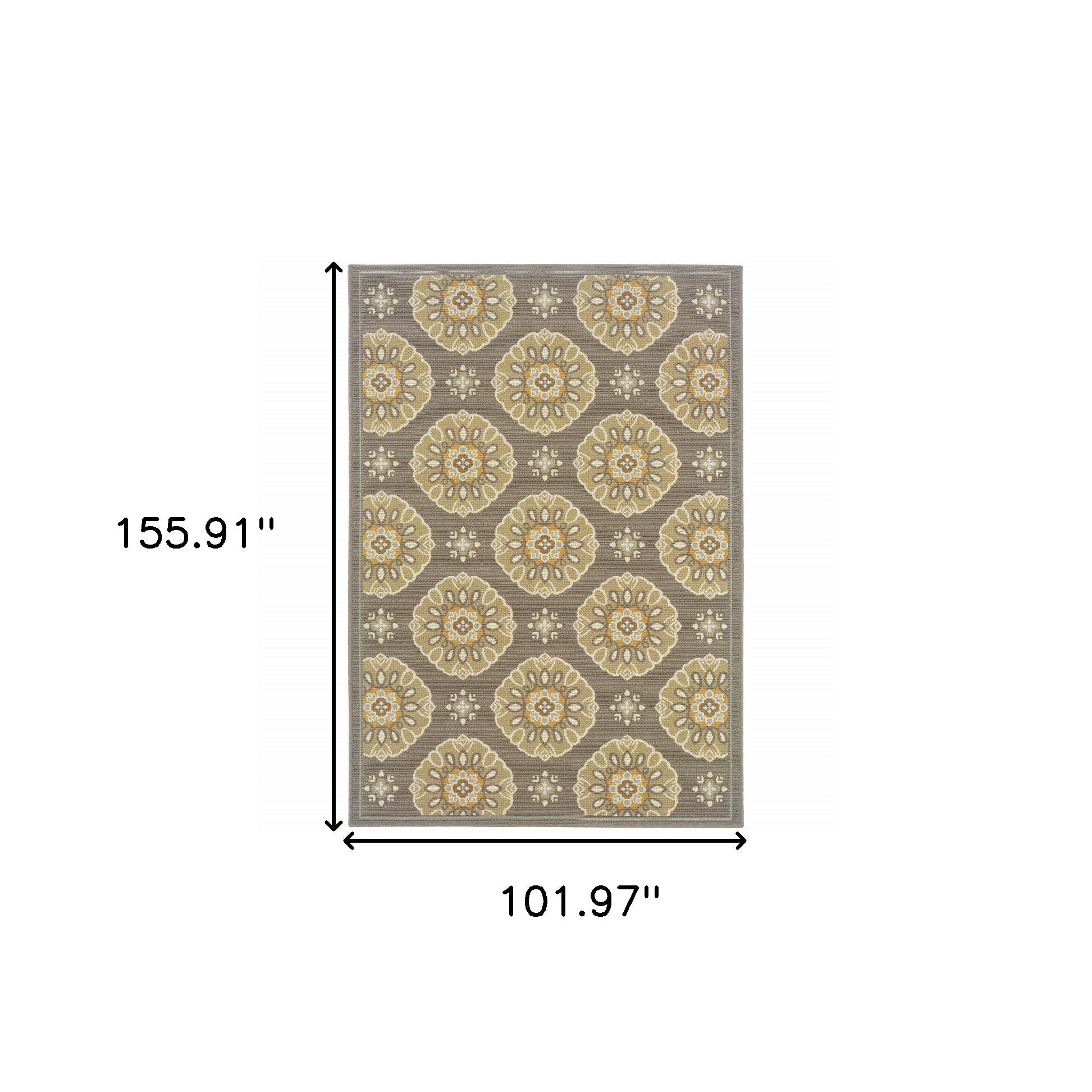 Stylish Gray Moroccan Outdoor and Indoor Rectangle Area Rug for Versatile Spaces
