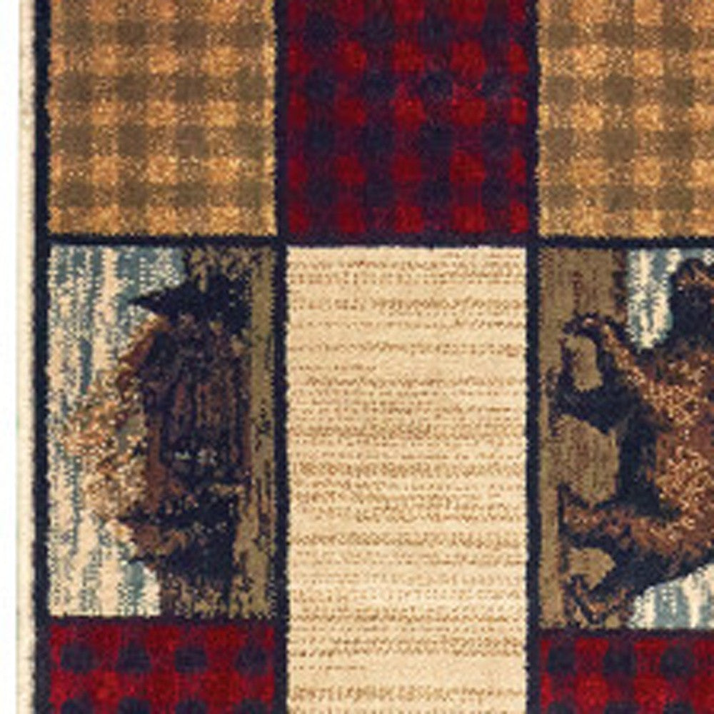 Ivory Southwestern-Style Runner Area Rug with Stain-Resistant Feature, Ideal for Stylish Home and Pet-Friendly Living Spaces