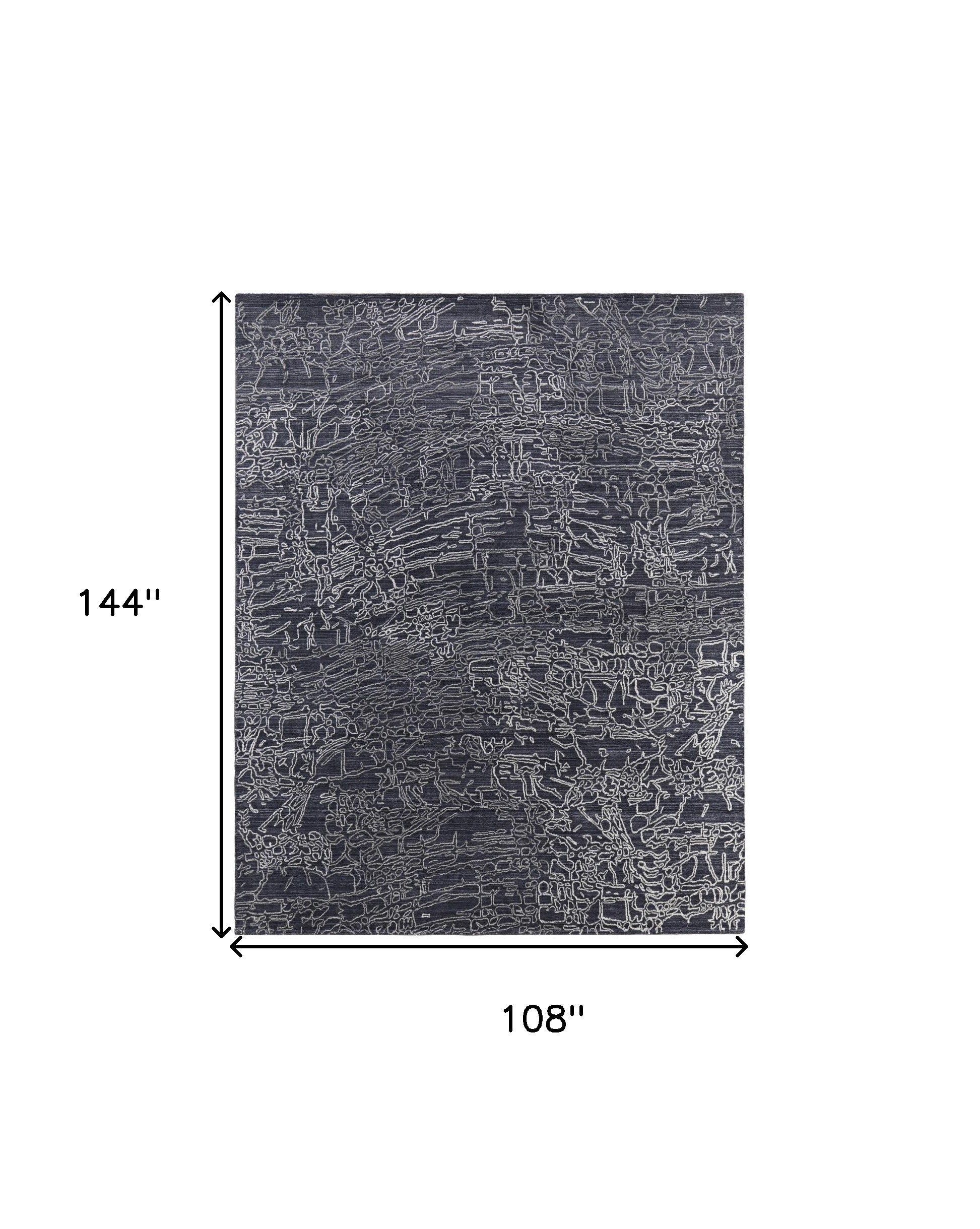 Stylish Hand-Woven Wool Blend Abstract Area Rug for Home Decor