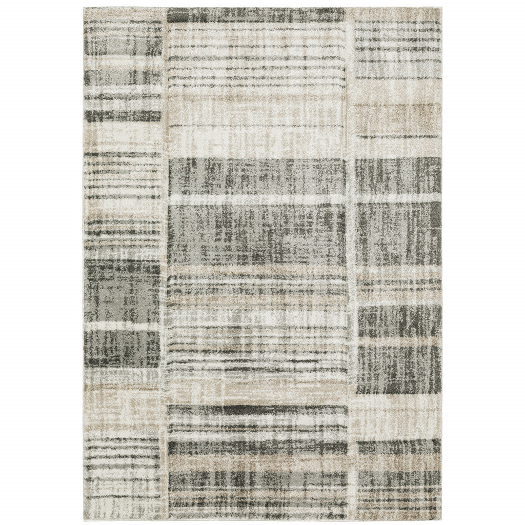 Stain-Resistant Geometric Power Loom Runner Rug for Kids and Pets' Spaces