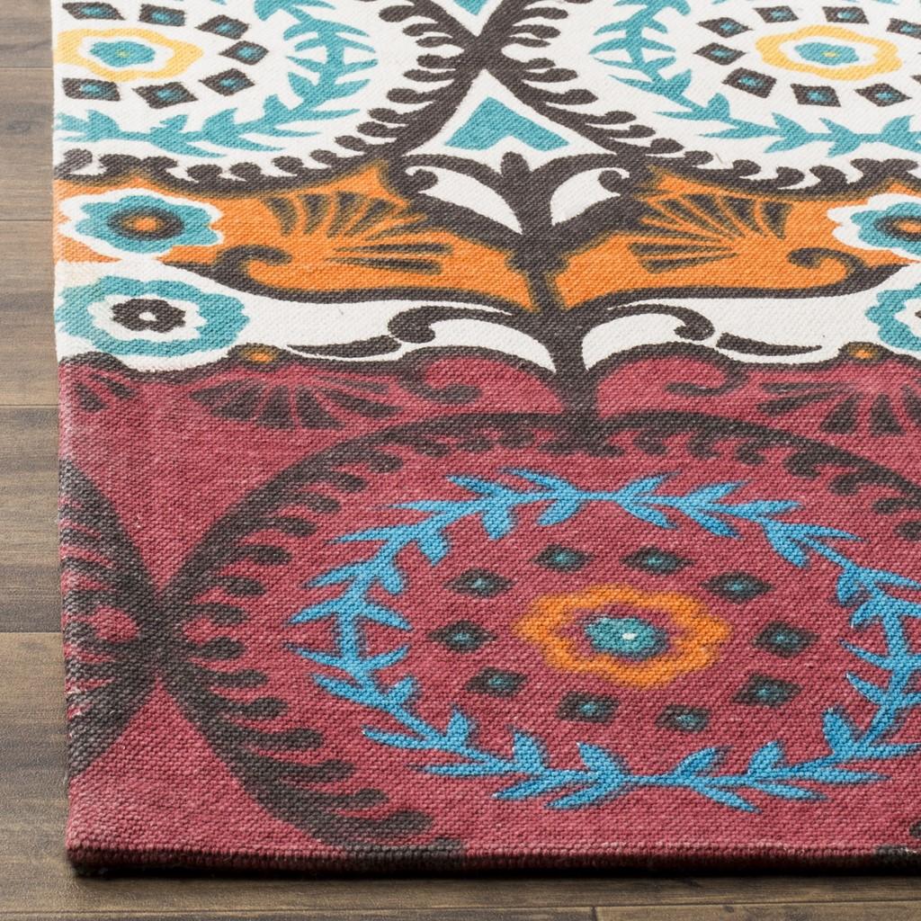 Exquisite Indian Hand - Loomed Cotton Pile Rectangle Rug for Elegant Spaces