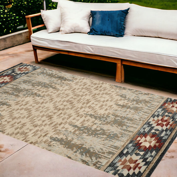 Trendy Machine-Woven Outdoor Rugs in Lodge Style, Durable Polypropylene for Indoor Coziness