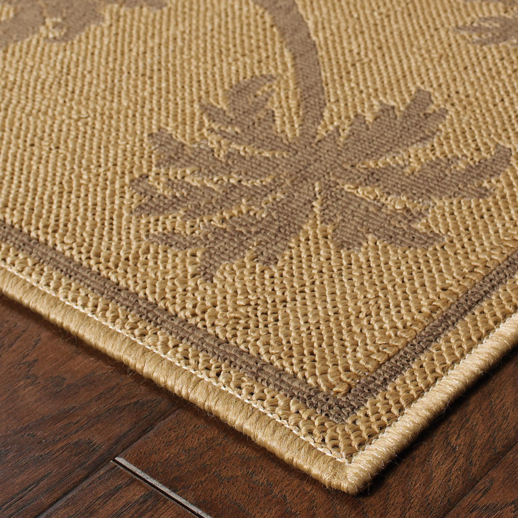 7x10 ft Tan Stain-Resistant Outdoor Area Rug: Ideal for Homes with Kids & Pets, Adds Coziness to Decor