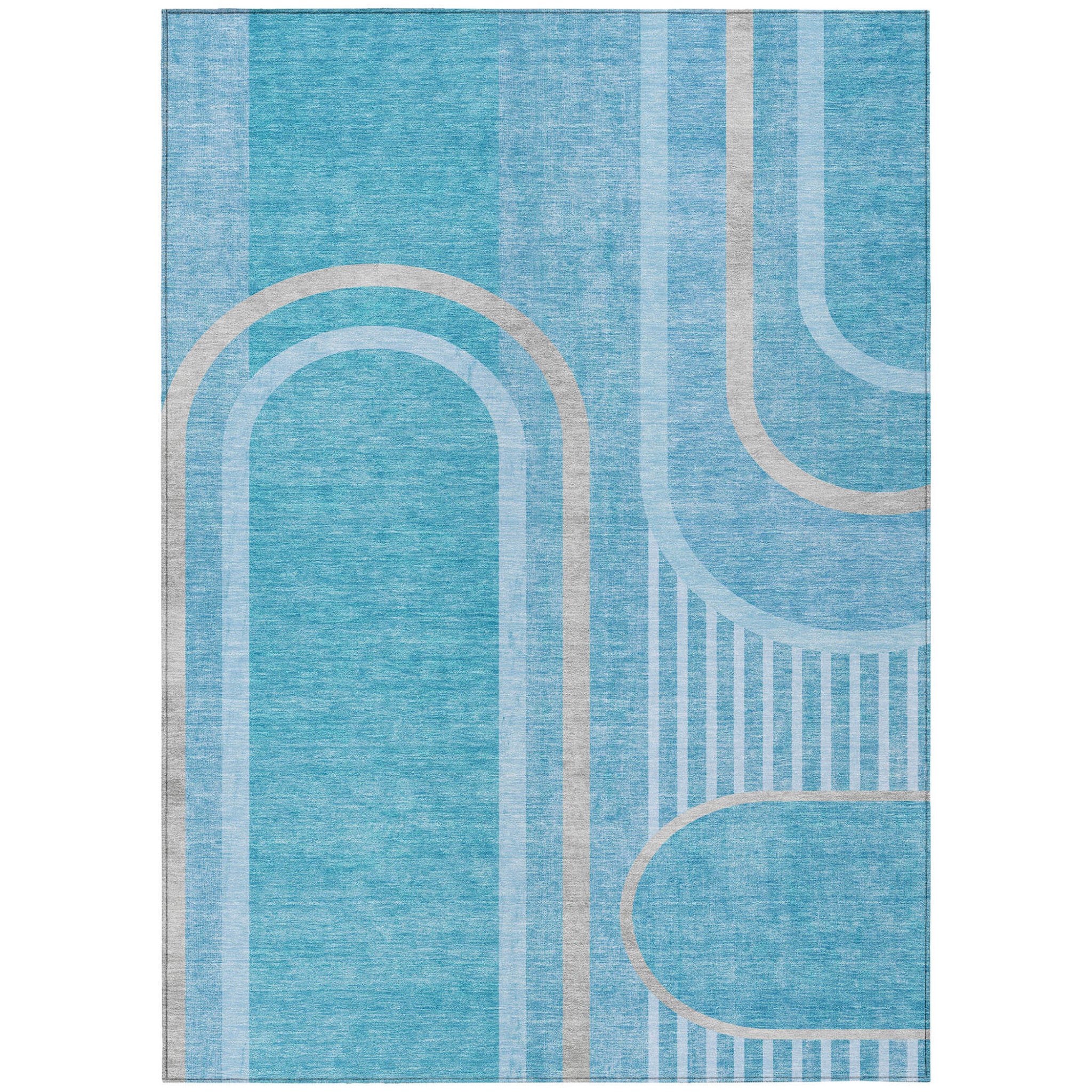 Stylish and Contemporary Abstract Washable Indoor-Outdoor Runner Rug, Stain-Resistant, Ideal for Every Space