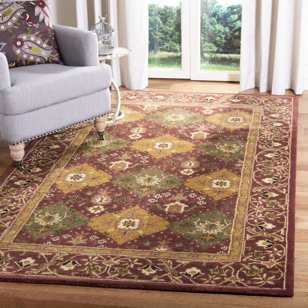 Exquisite Hand-Tufted 100% Wool Rug with Vintage Persian Charm and Lustrous Finish