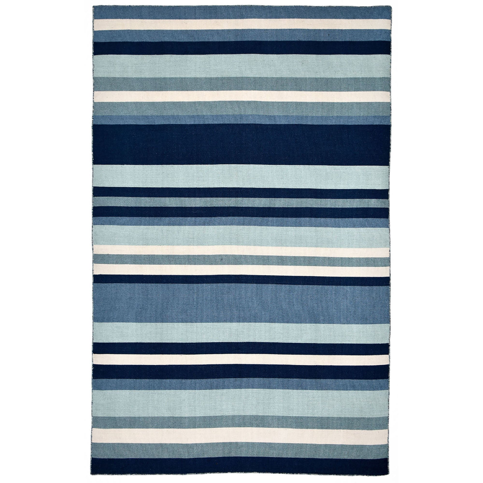 Exquisite Sorrento Hand-Woven Polyester Flatweave Rug - Trendy Indoor/Outdoor Decor in Elegant Blue Tones for Every Space