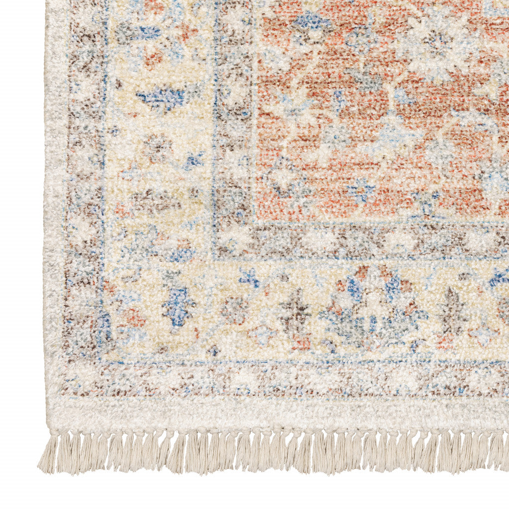 Unique Hand - Loomed Stain - Resistant Oriental Area Rug with Fringe for Stylish Spaces
