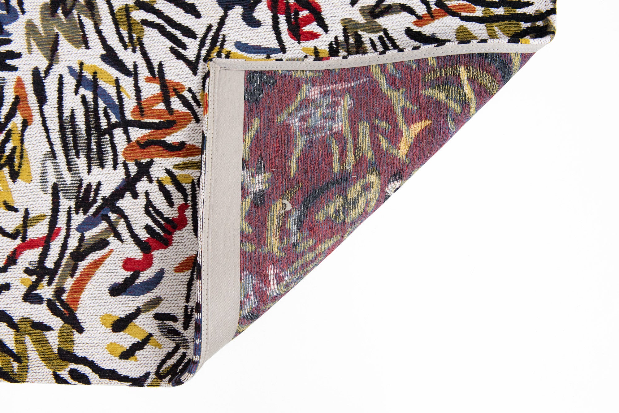 Exquisite 5-Foot by 7-Foot White Abstract Anti-Slip Area Rug Ideal for Enhancing Any Room's Decor and Comfort