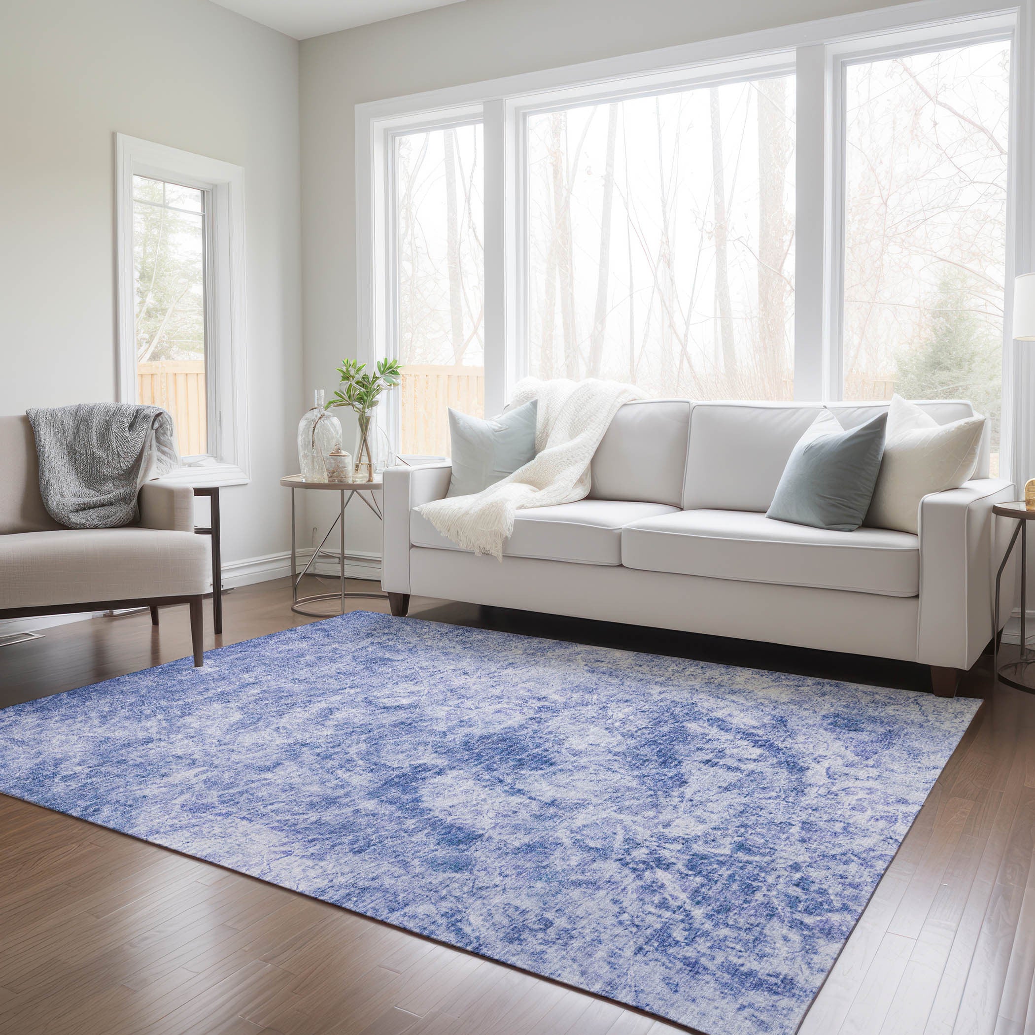 Stylish and Contemporary Lime Green Abstract Washable, Stain-Resistant, and Non-Slip Outdoor Area Rug for Home Decor Use
