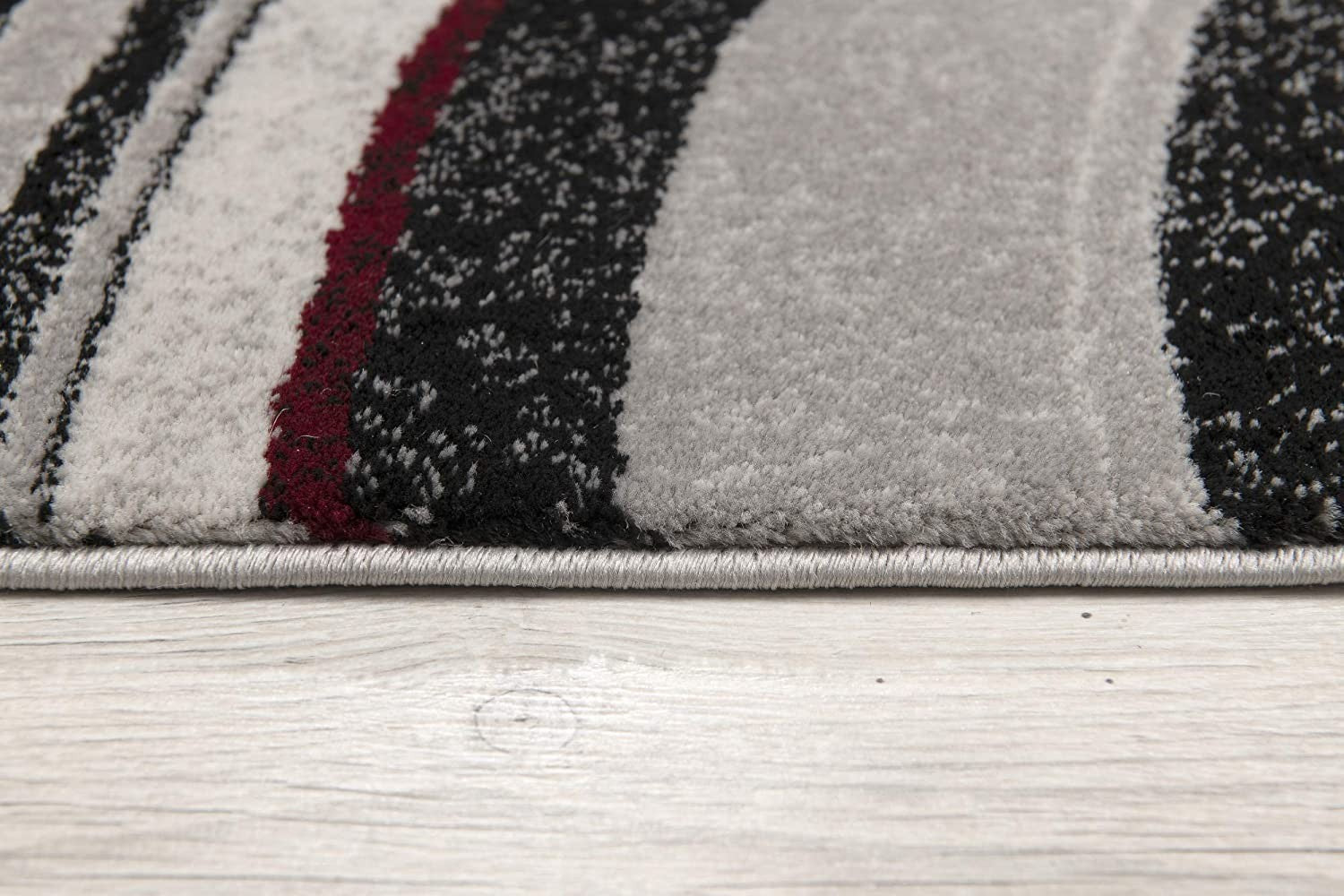 Stylish and Durable Gray Abstract Power Loom Runner Rug for Elegant Home Decor - Ideal Area Rug for Any Room