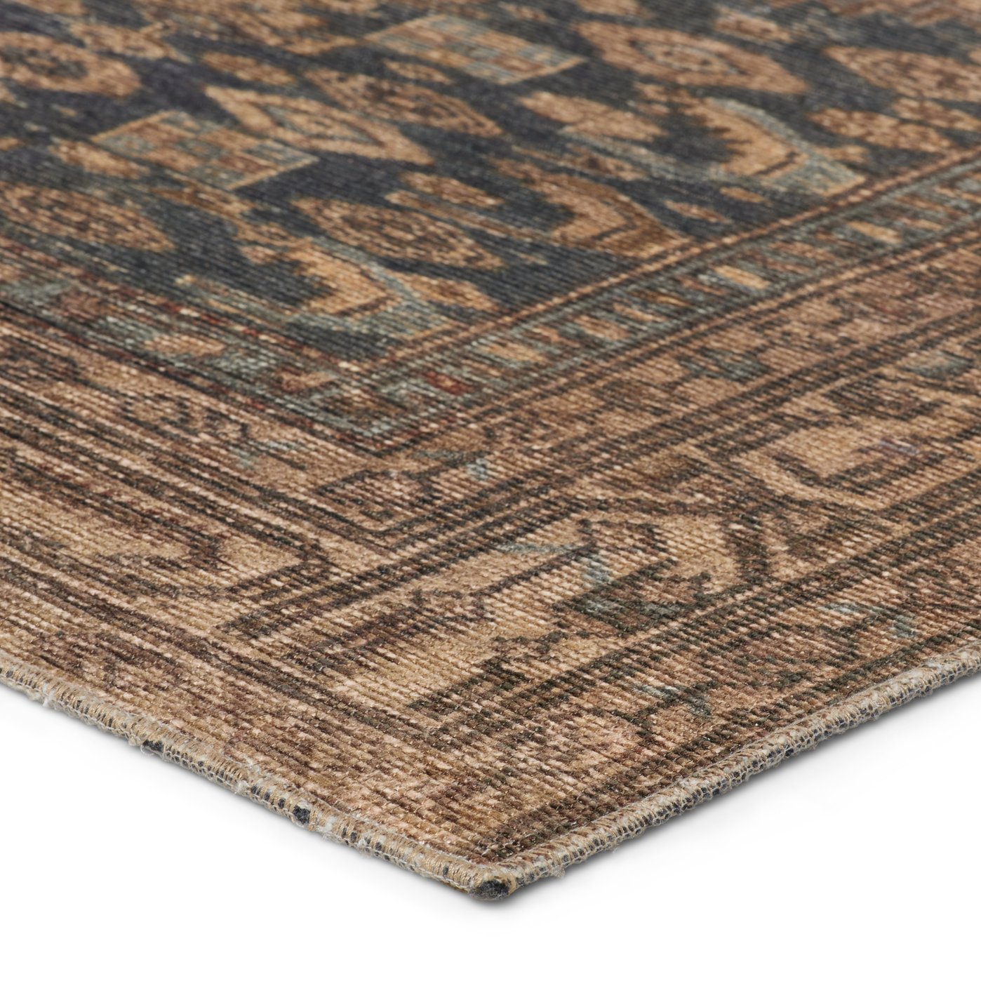Canteena Reeves CAN03 RUG154716 Power-loomed 100% Polyester Traditional Medallion Indoor Rug for High Traffic Areas