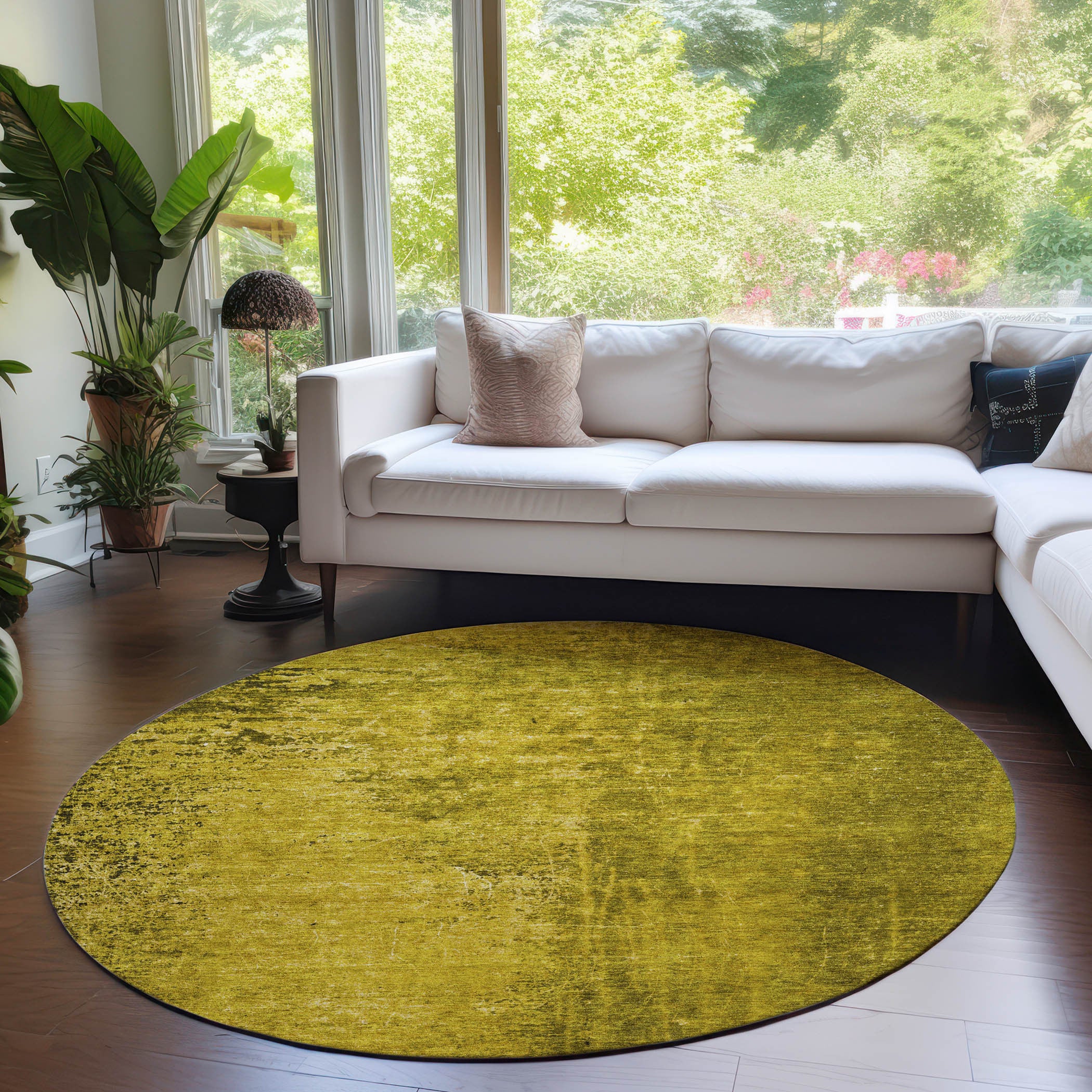 Stylish Purple Washable Non-Skid Abstract Runner Rug for Indoor & Outdoor Use