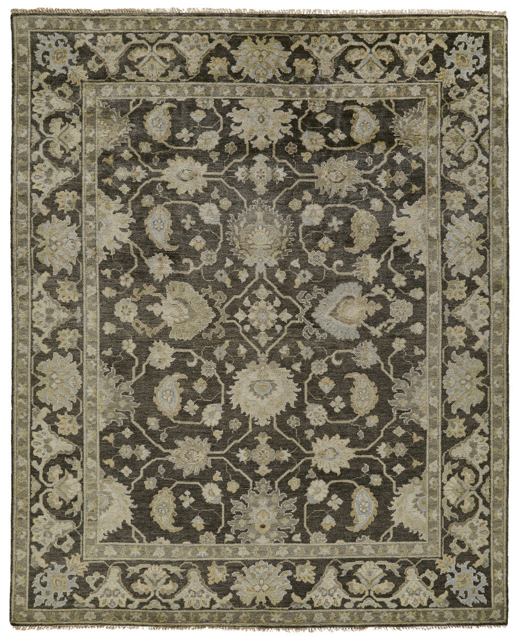 Exquisite Hand-Knotted Wool Floral Area Rug for Elegant Home Decor