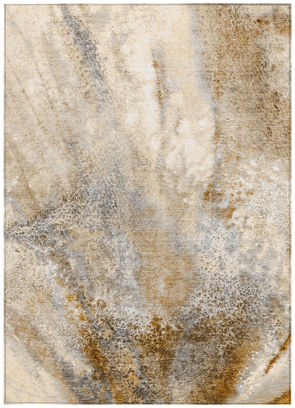 Stain-Resistant, Non-Skid Washable Outdoor Runner Rug with Stylish Abstract Design for Homes