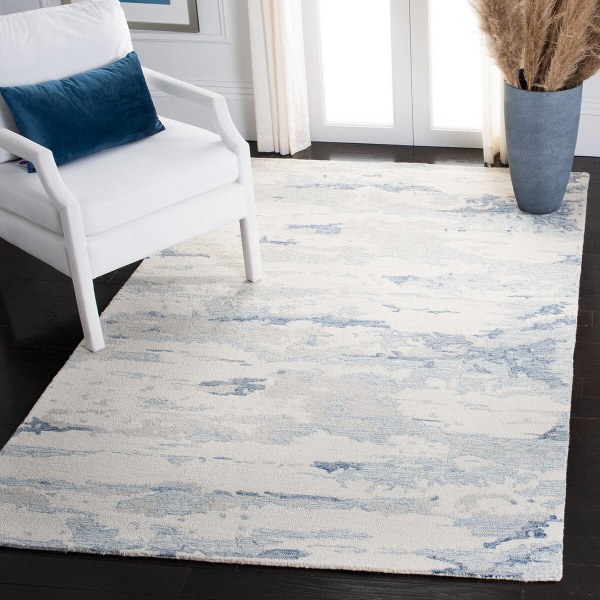 Luxurious Indian Hand-Tufted 100% Wool Rug with Soft Pile - Abstract 465 Design