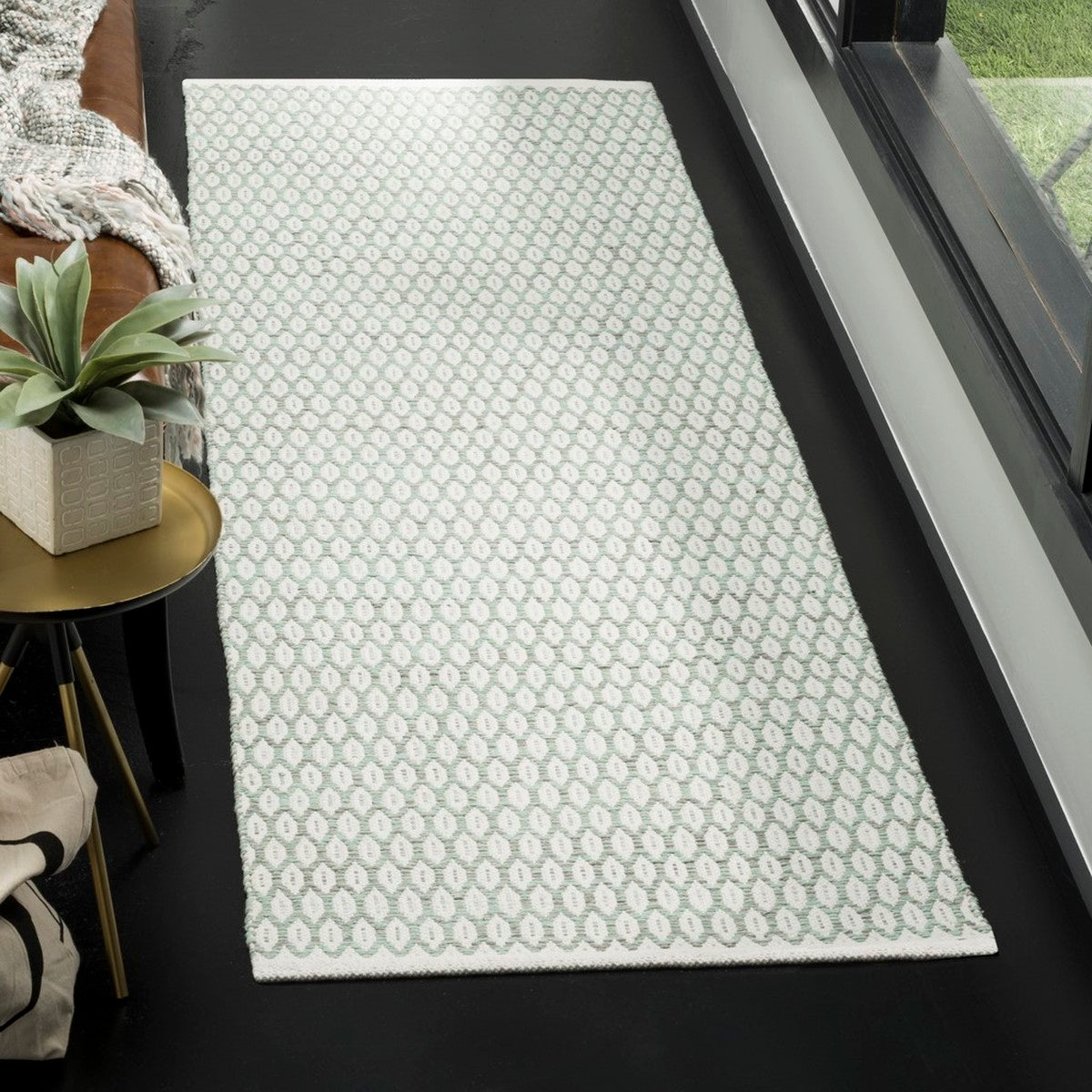 Montauk MTK608 Handmade Flat Weave Rug with Stunning Ikat Design for Coastal and Modern Homes