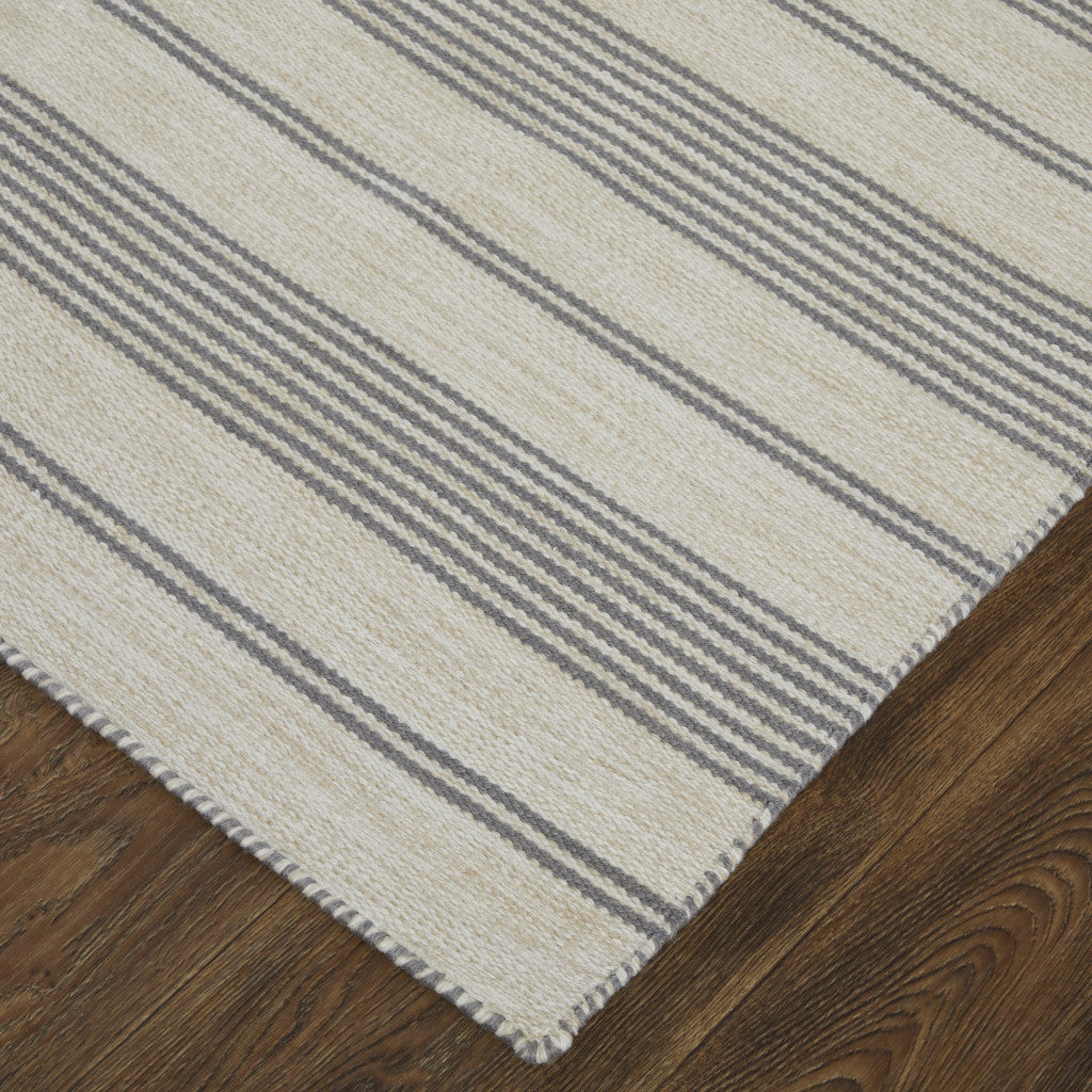 Stylish Modern Hand - Woven Stain - Resistant Area Rug with Striped Design for Comfortable Home Decor