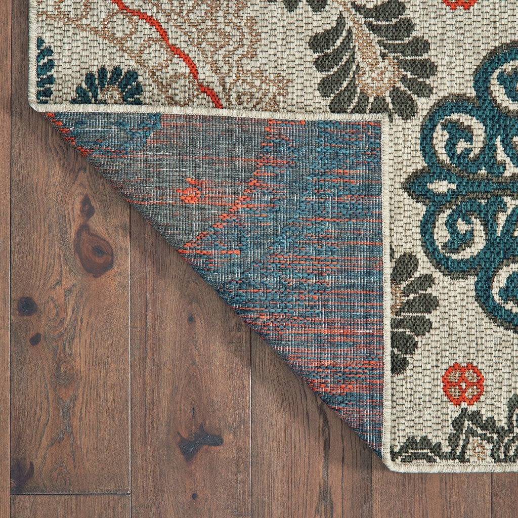 Exquisitely Designed Moroccan-Style Outdoor and Indoor Area Rug in Blue and Gray Tones for Enhanced Comfort and Warmth in Any Living Space