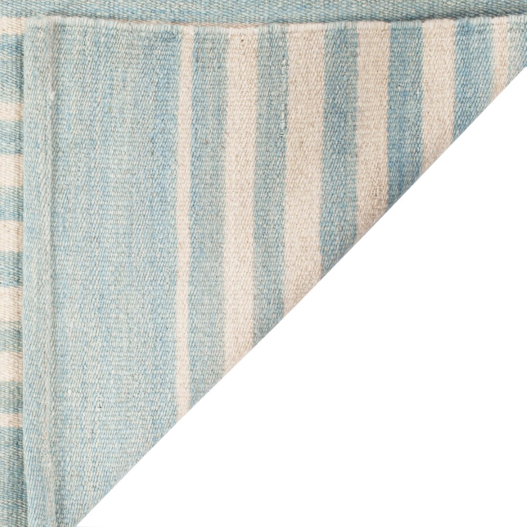 Exquisite Hand-Woven Wool Area Rug with Elegant Stripe Design from India for Cozy Living Spaces