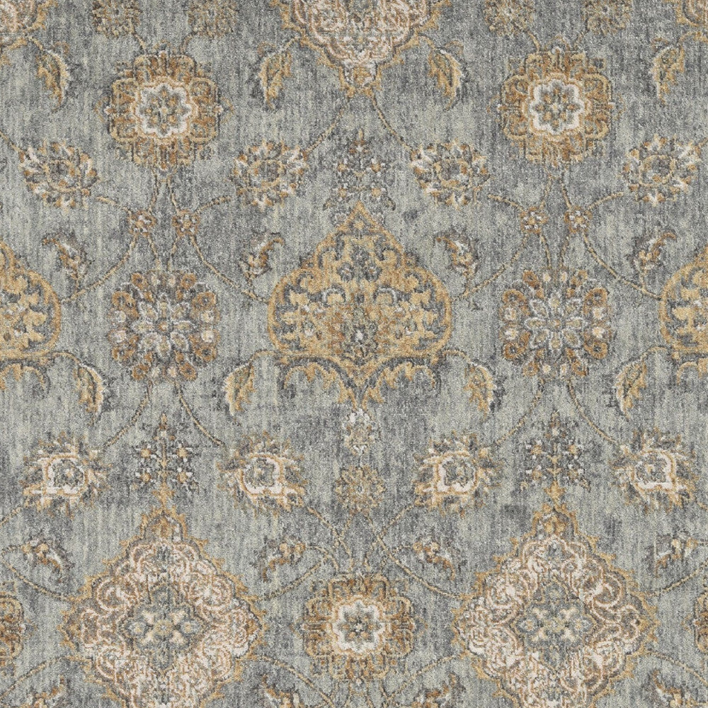 Sage Green Distressed Floral Wool Area Rug - Add Style and Warmth to Your Room