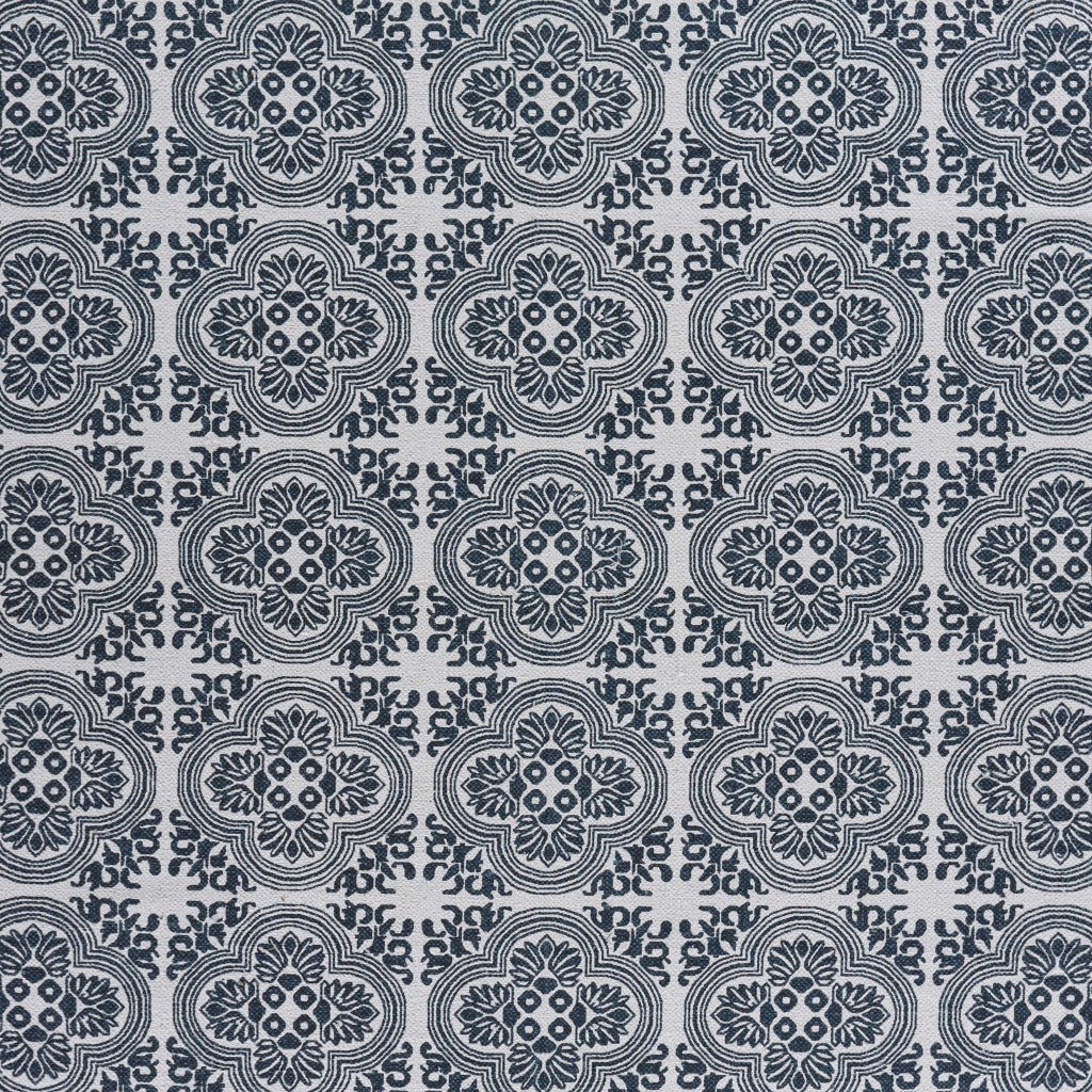 Stylish Modern Geometric Design Chindi Area Rug in Blue and Green - Soft and Durable Cotton Blend Floor Covering