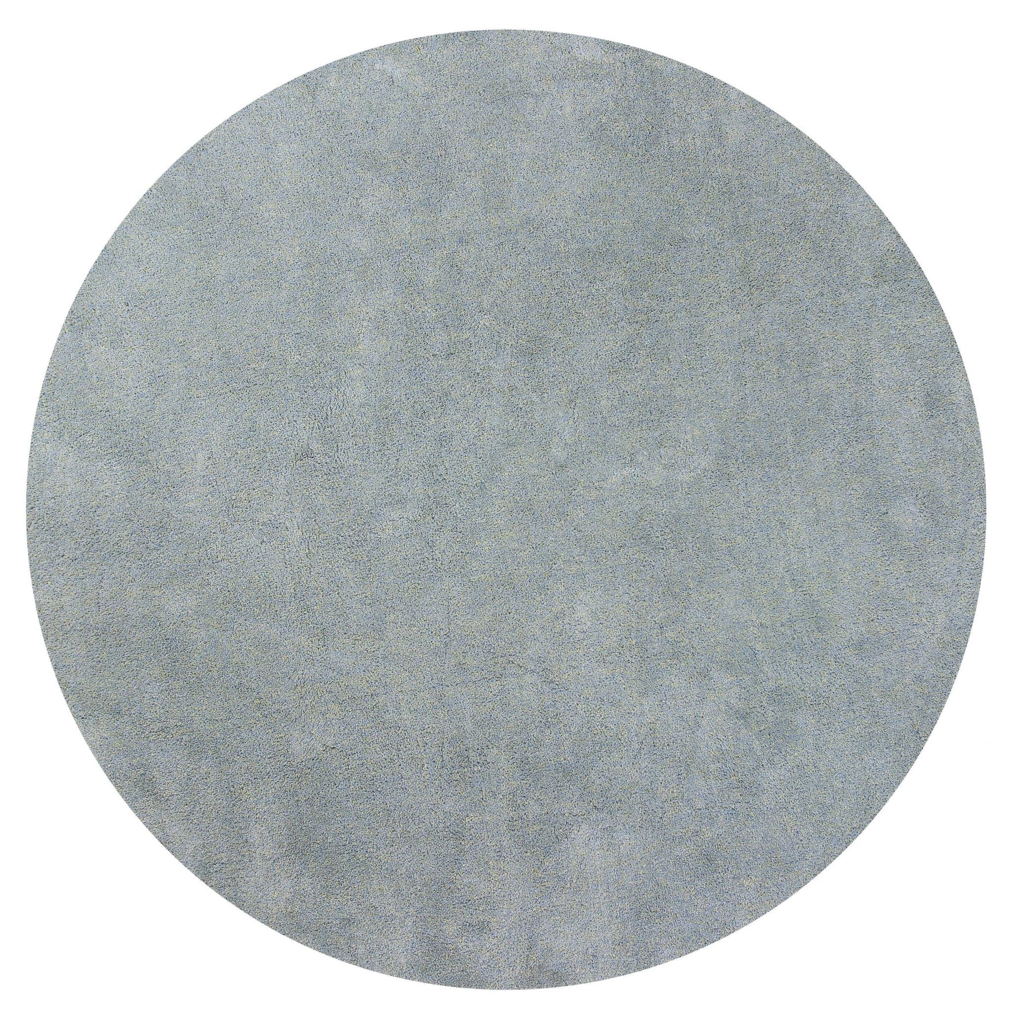 Hand-Woven Blue Heather Shag Area Rug with Cotton Backing for Modern Interiors