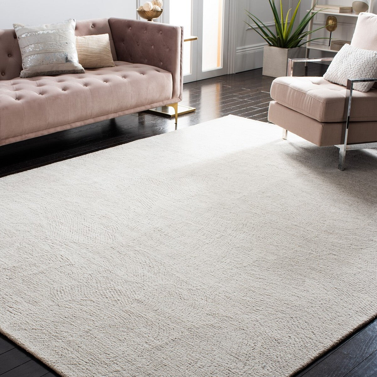 Luxurious Hand - Tufted 100% Fine Indian Wool Pile Rug for Timeless Home Elegance