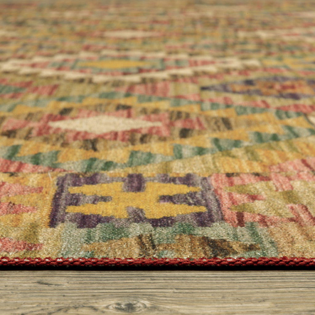 Stain-Resistant and Non-Skid Southwestern Printed Area Runner Rug with Colorful Design for Every Space