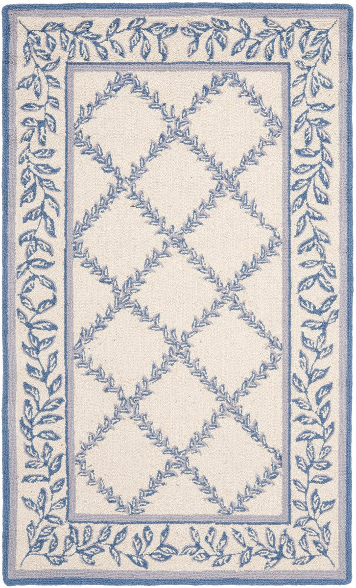 Exquisite Hand-Hooked Chelsea Rug: 100% Pure Wool Pile, Durable Cotton Backing, Timeless Designs