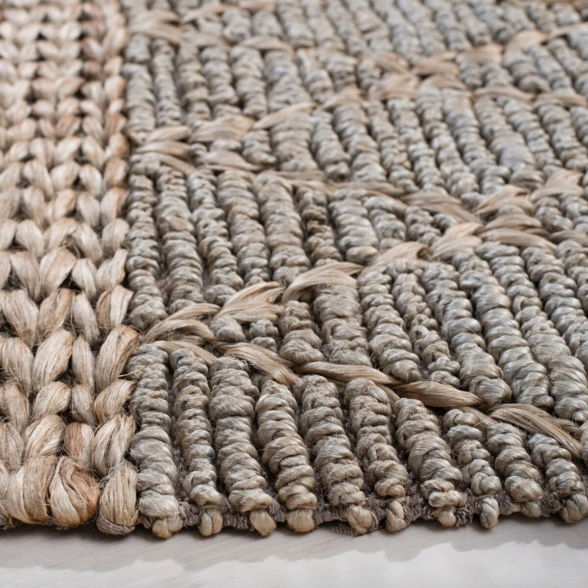 Eco-Friendly Indian Handmade Jute and Cotton Area Rug for Your Home