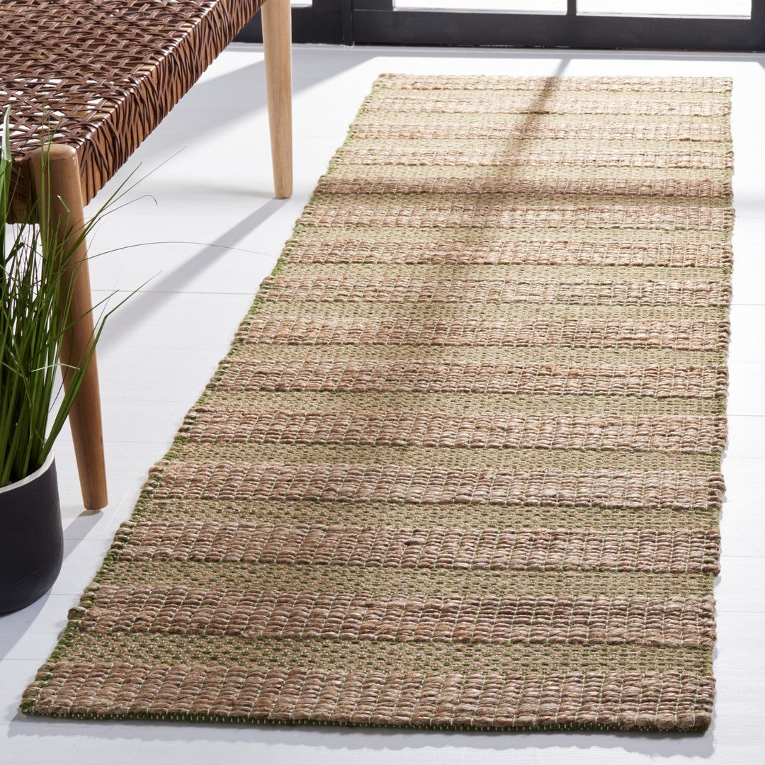 Stylish and Eco-Friendly 654 Flat Weave Rug Made of Jute and Cotton for Home Decor