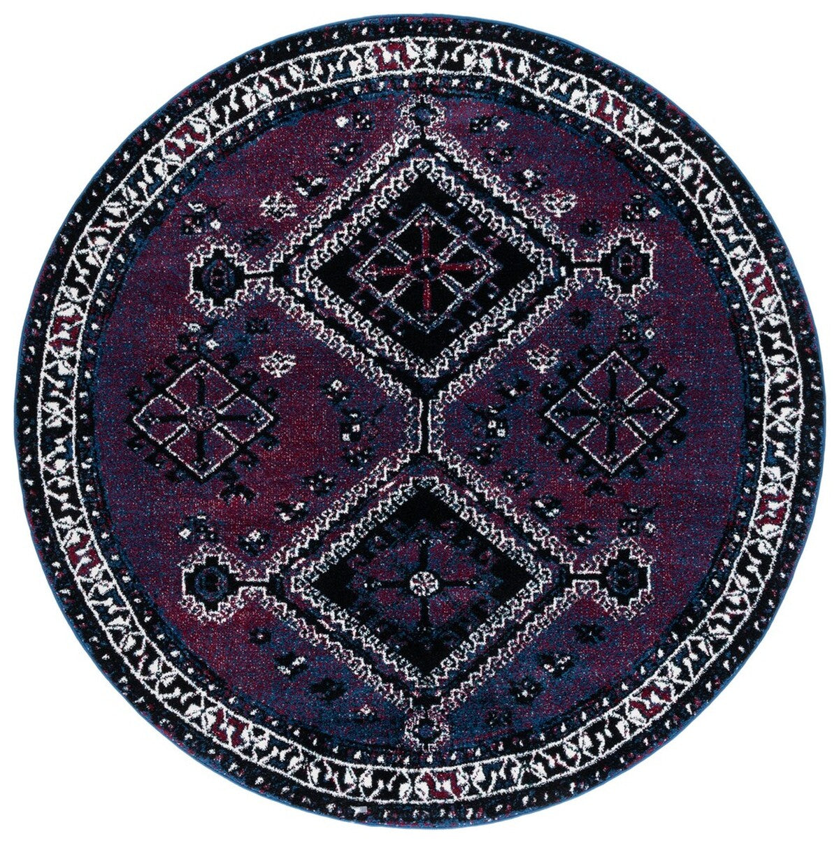 Exquisite Vintage Hamadan Transitional Power Loomed Polypropylene Rug - Ideal Elegant Design for Every Space