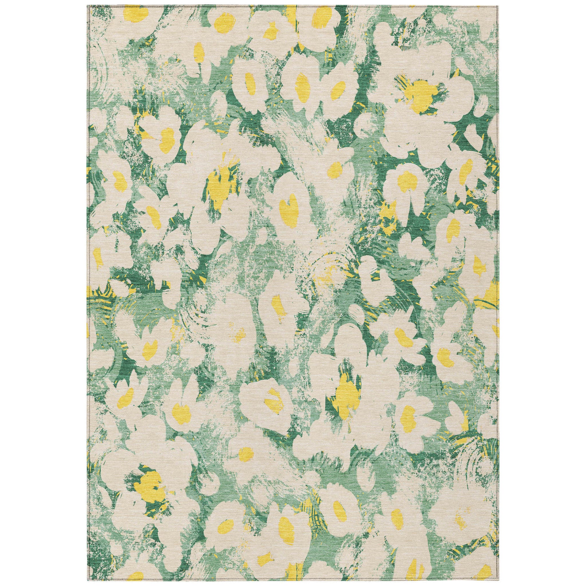 Exquisite Floral Indoor and Outdoor Runner Rug with Stain-Resistant, Non-Skid, and Washable Design for Home Decor