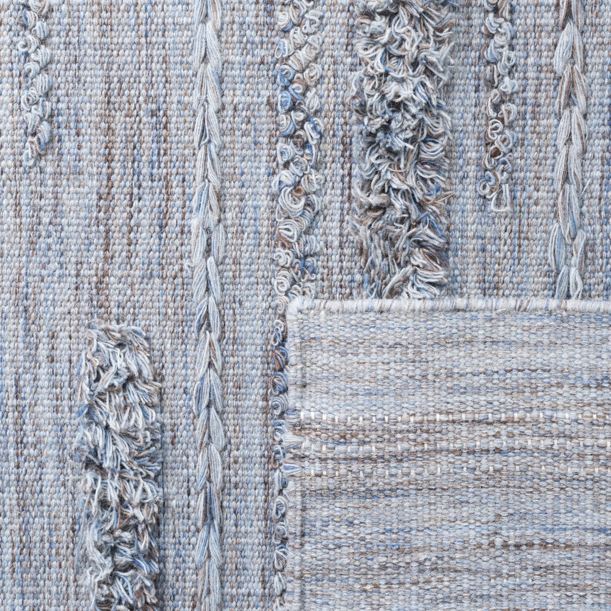 Artisan-Crafted Indian Hand Woven Rug: 85% Wool Blend for Elegant Spaces