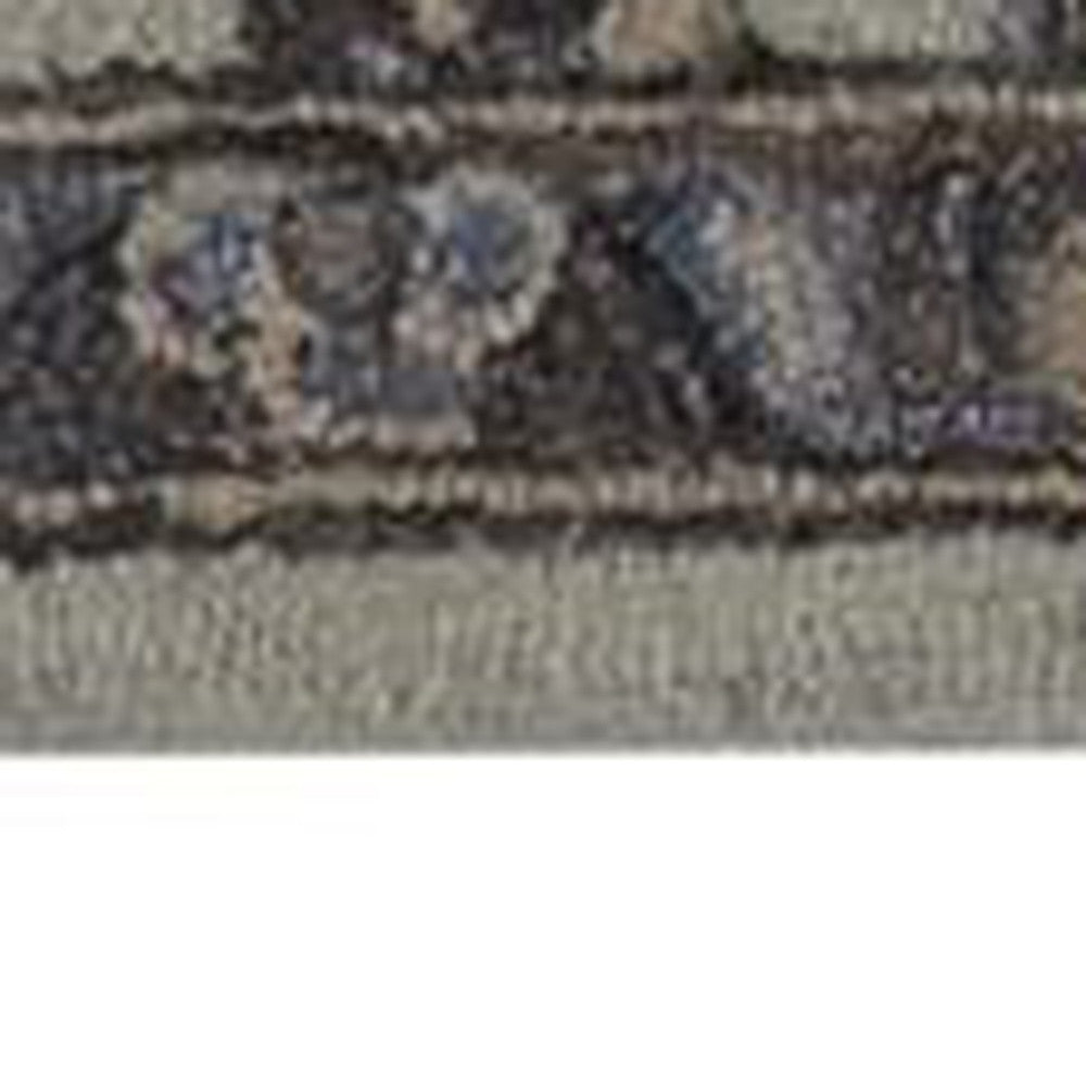 Stain-Resistant Handmade Ivory & Gray Wool Floral Tufted Area Rug for Stylish Homes