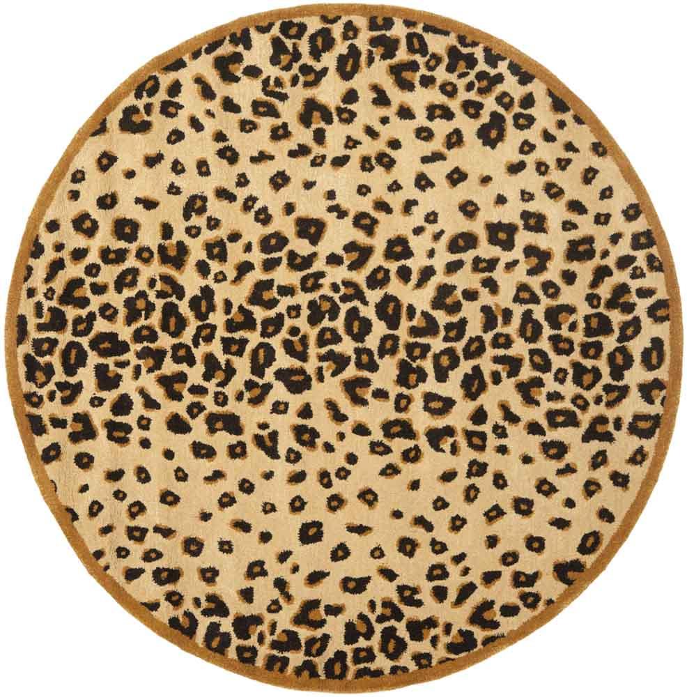 Martha Kalahari Premium Hand-Tufted Wool and Viscose Area Rug with a Modern Leopard Print Design for Elegant Home Decor Enhancement