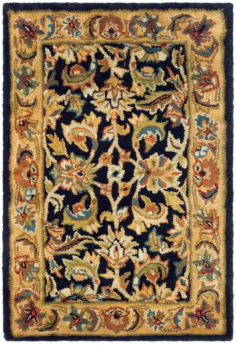 Elegant Hand - Tufted Wool Pile Rectangle Rug from India for Timeless Home Decor